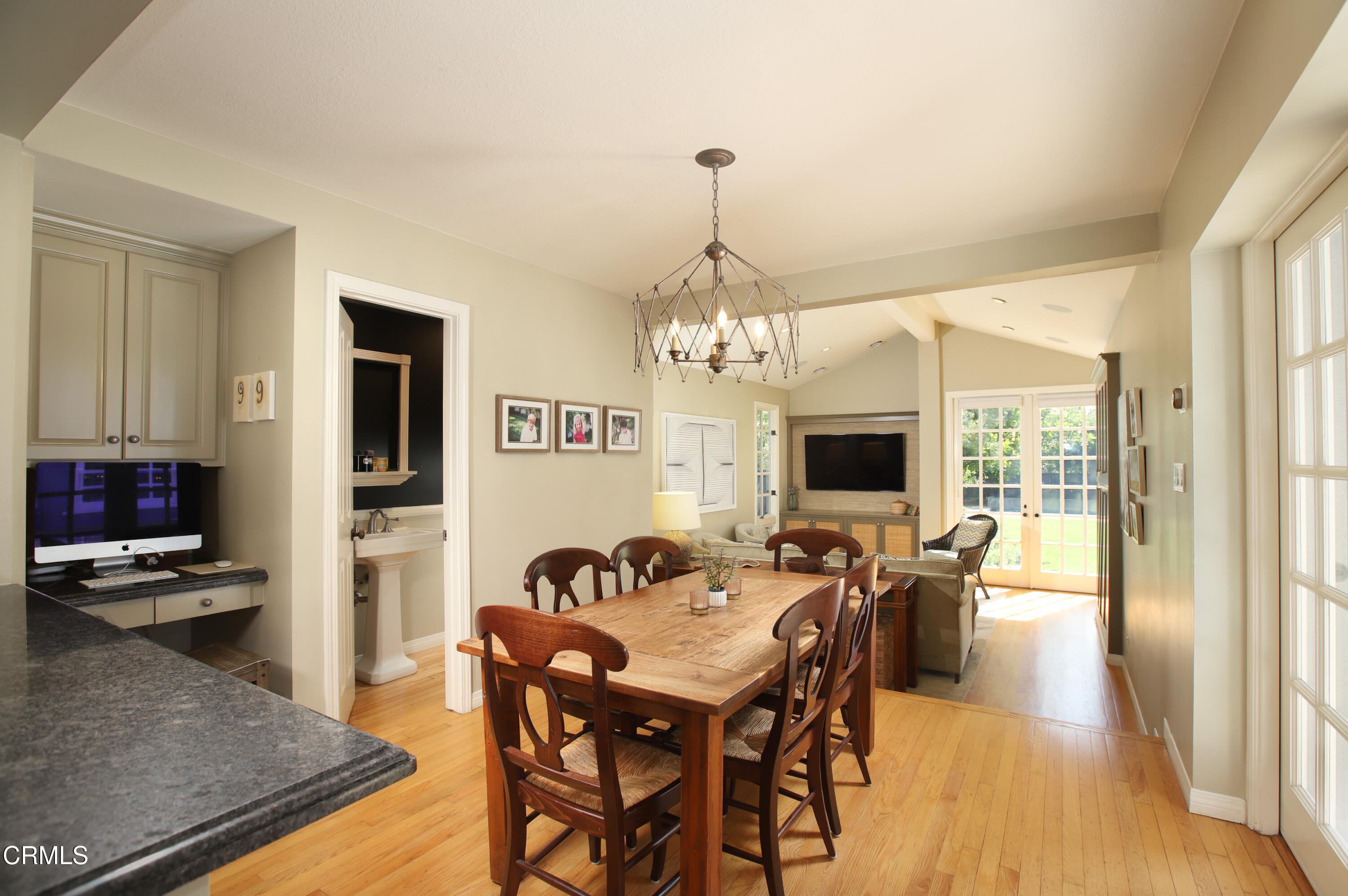 181 Sierra View Road Pasadena, CA 91105 - Photo 12 of 41 a view of a dining room with furniture window and wooden floor