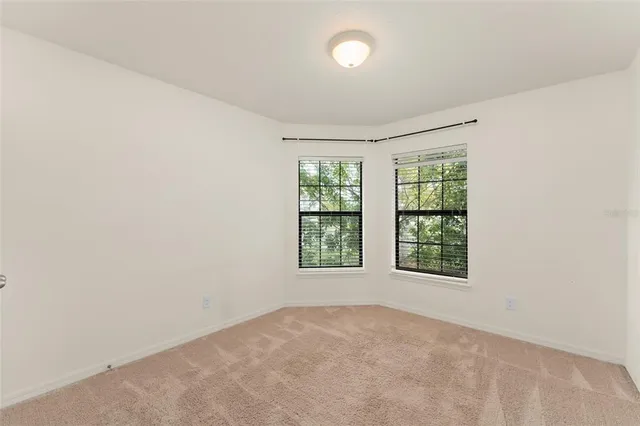 an empty room with a window