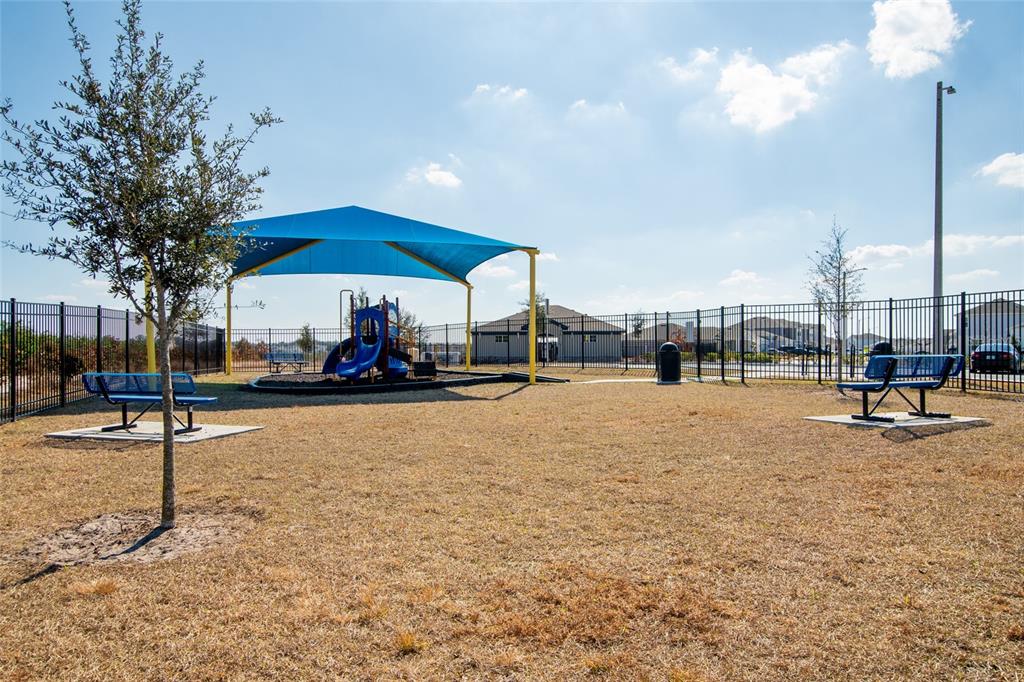 1172 Tyler Loop Lake Wales, FL 33859 - Photo 55 of 56 a view of a swimming pool with lawn chairs under an umbrella