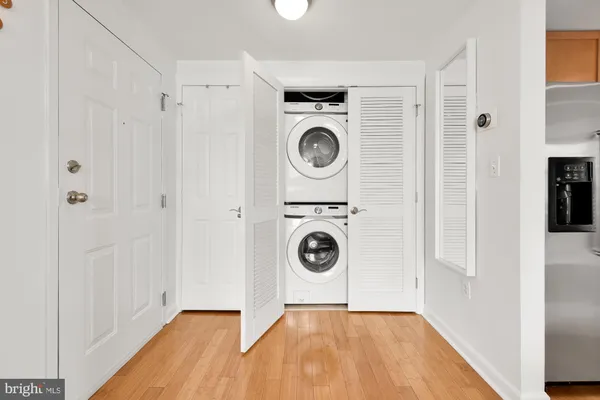 a view of washer and dryer in a utility room
