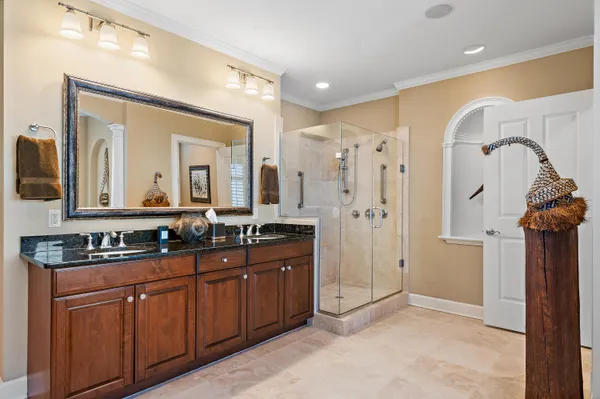 a room with furniture and closet