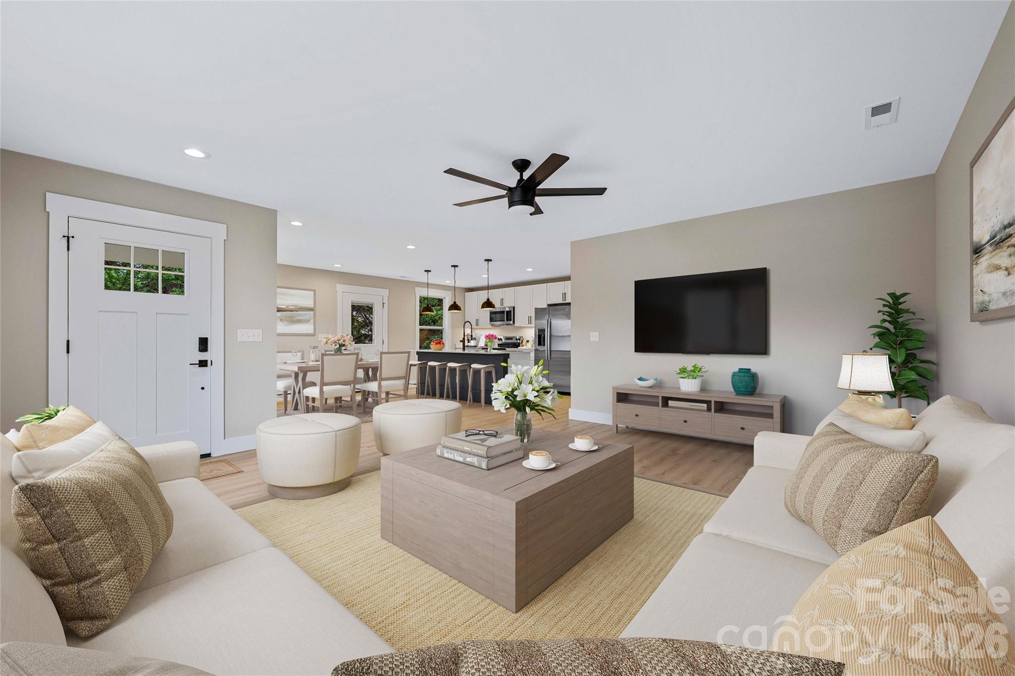 14 Knox Road Black Mountain, NC 28711 - Photo 12 of 44 a living room with furniture and a flat screen tv