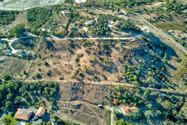 a view of a lush green field with lots of bushes