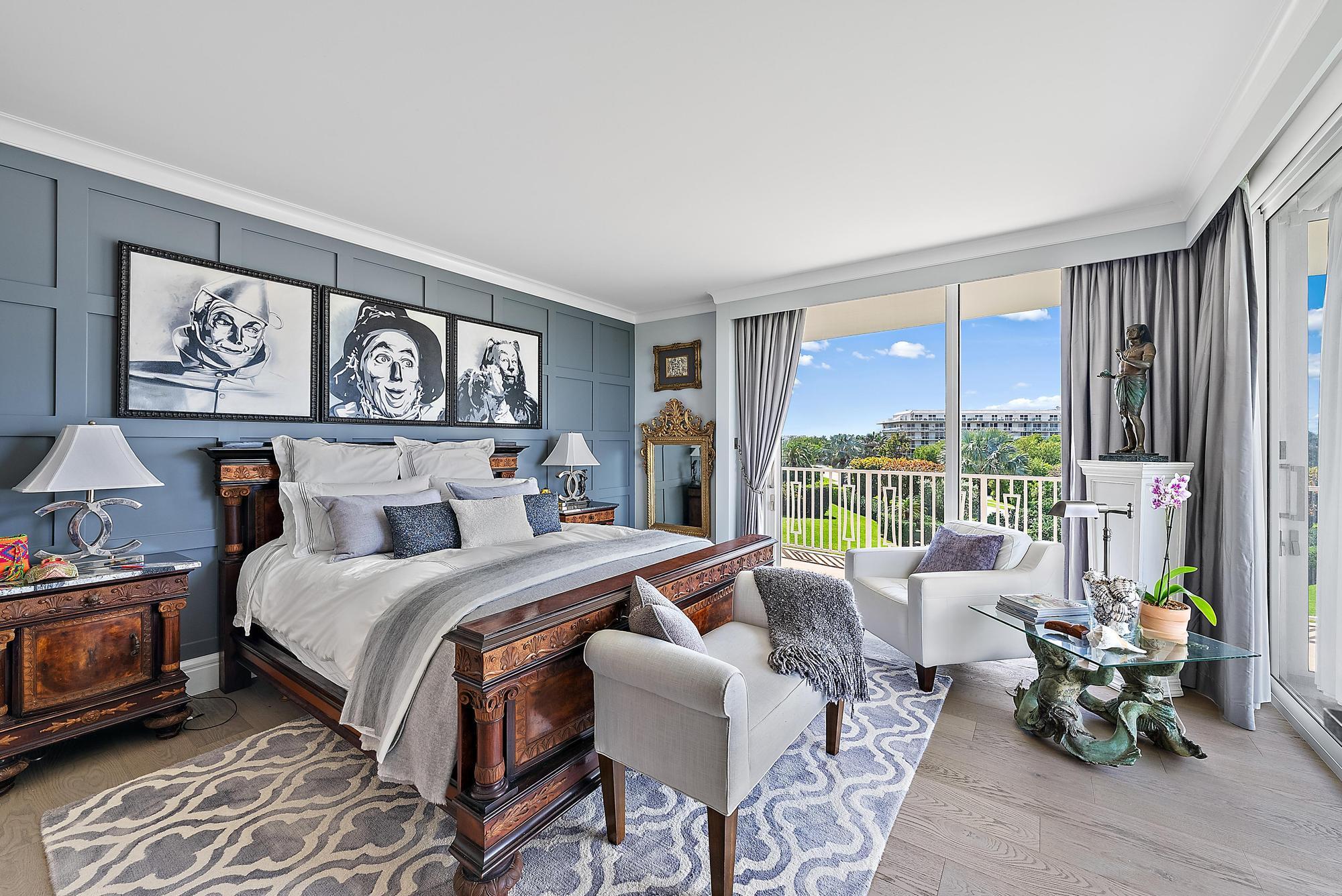 2500 South Ocean Boulevard, Unit 1 D 2 Palm Beach, FL 33480 - Photo 18 of 42 a bedroom with a bed and a couch