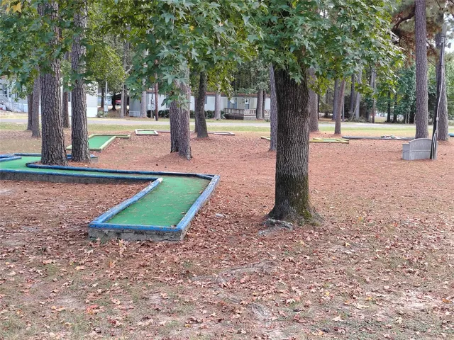 a view of a park with trees