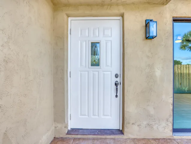 a view of front door