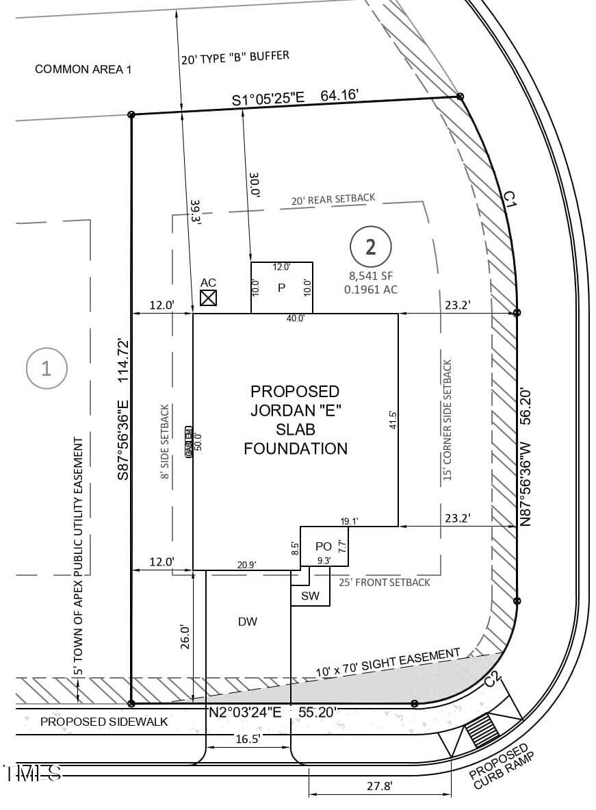 3301 Oakfields Road, Unit LOT 2 New Hill, NC 27562 - Photo 36 of 42 HLH 2 Plot Plan_1