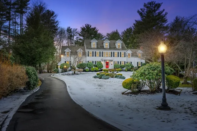 a front view of a house with garden and plants