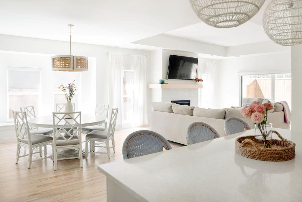 841 Meadowbend Loop South Grapevine, TX 76051 - Photo 4 of 20 a living room with furniture a fireplace and a flat screen tv