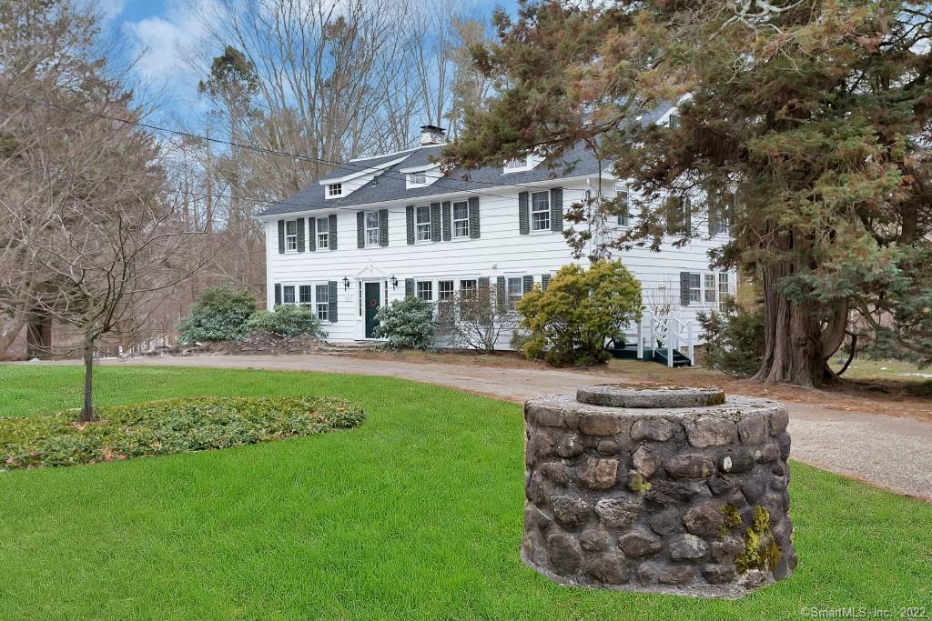 143 Wilton Road West Ridgefield, CT 06877 - Photo 1 of 1 House front w/Circular Drive