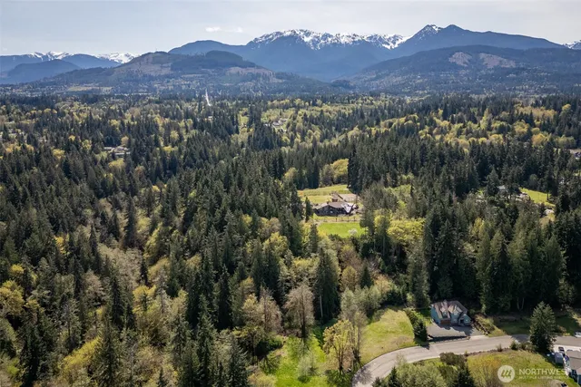a view of a city with mountain
