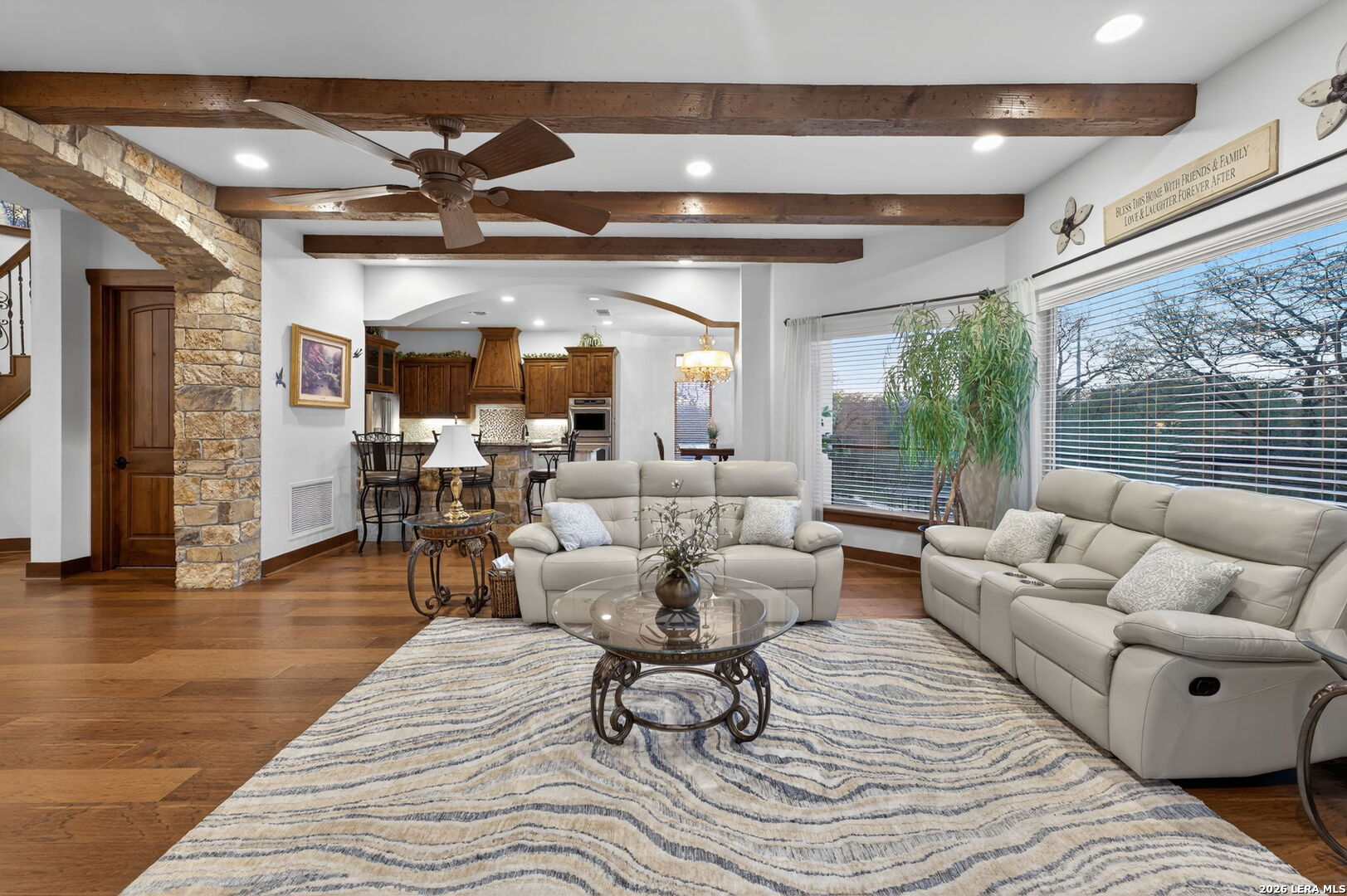 134 Bandit Beach Road New Braunfels, TX 78130 - Photo 11 of 77 a living room with furniture and a large window