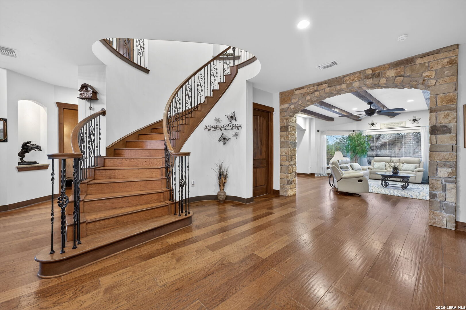 134 Bandit Beach Road New Braunfels, TX 78130 - Photo 6 of 77 a view of entryway and hall with wooden floor