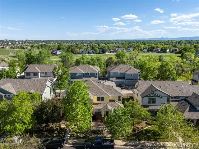 an aerial view of multiple house