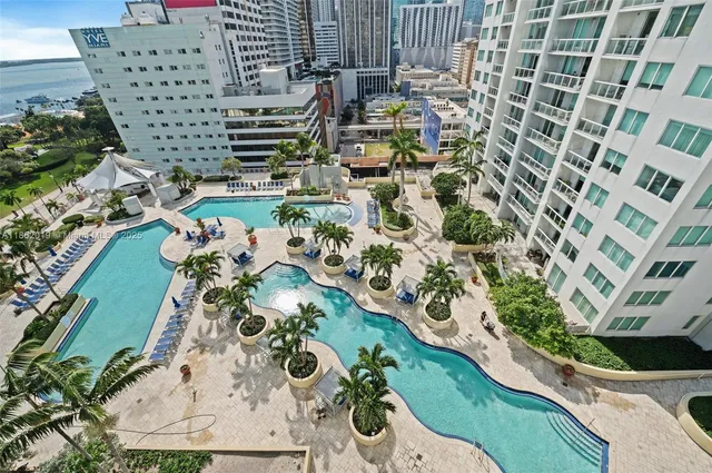 an aerial view of a city