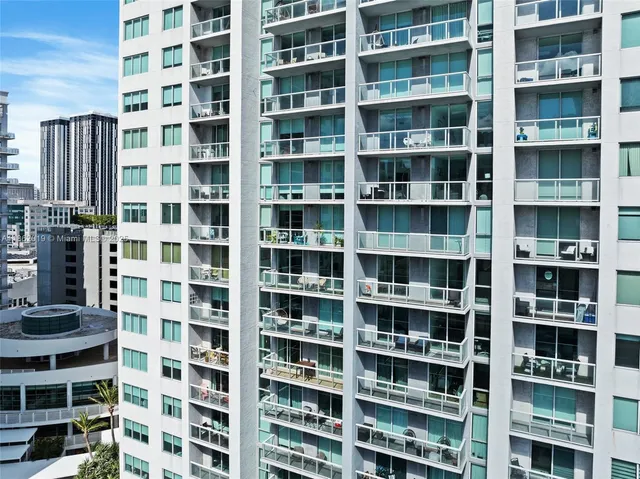 a view of a city with tall buildings