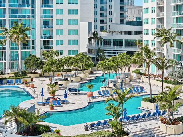a front view of a building with windows