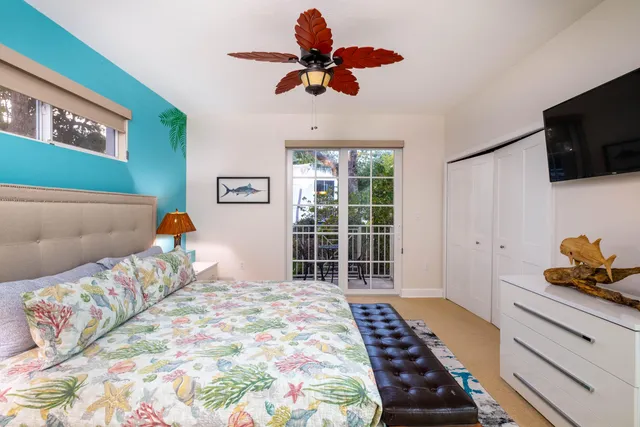 a storage room with cabinets