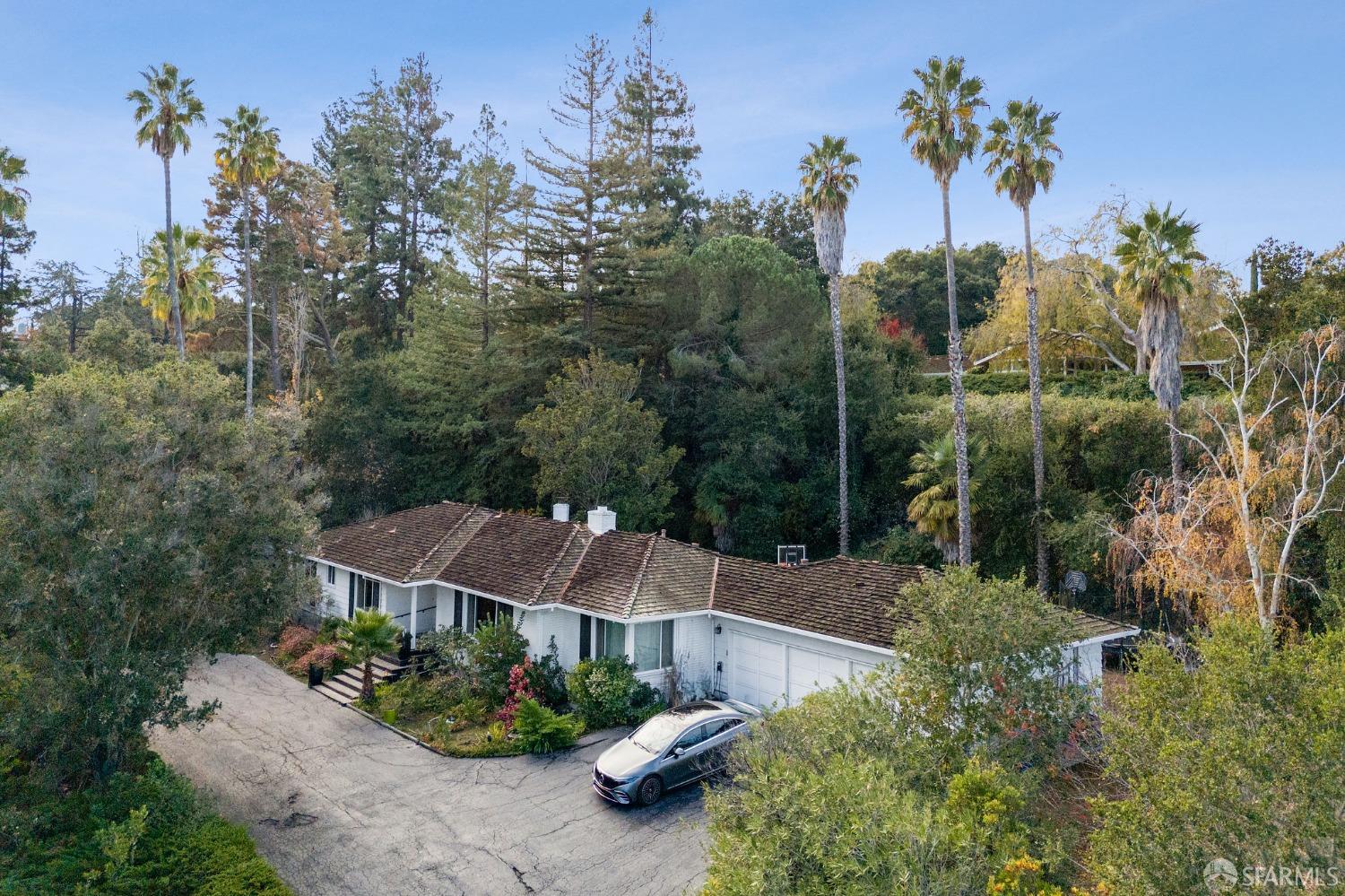 57 Ridge View Drive Atherton, CA 94027 - Photo 4 of 33 an aerial view of a house with a garden