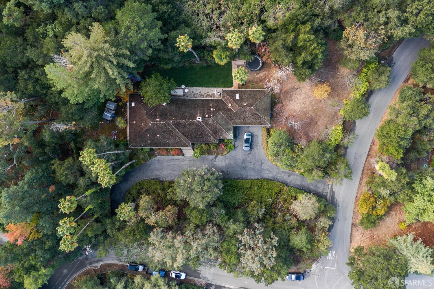 57 Ridge View Drive Atherton, CA 94027 - Photo 7 of 33 an aerial view of a house with a yard