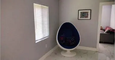 a view of a window in a room