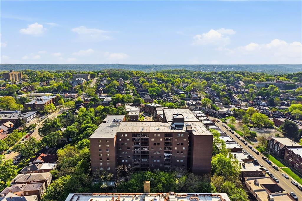 an aerial view of multiple house