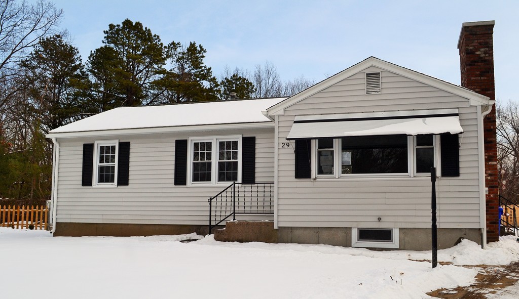 a front view of a house