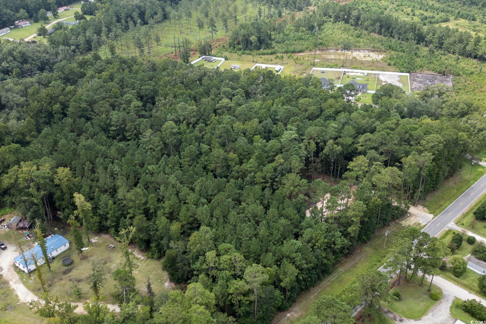 4765 Cates Bay Highway Conway, SC 29527 - Photo 7 of 32 Aerial view of property and surrounding area with a forest