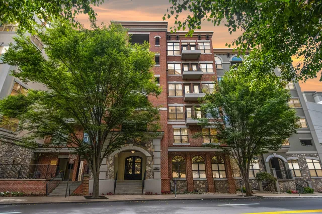 a front view of a building