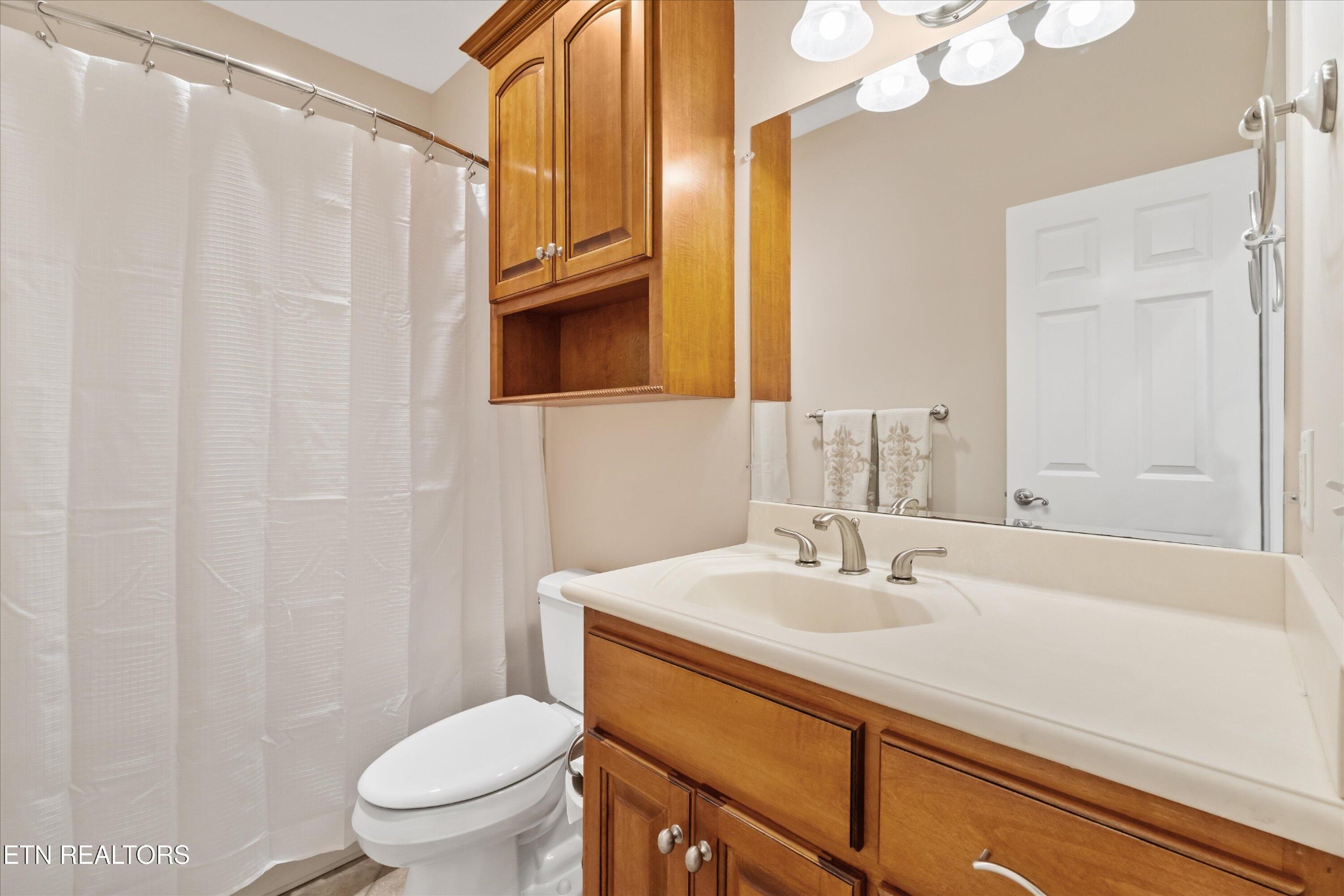 7613 Powderhorn Trail Townsend, TN 37882 - Photo 19 of 43 a bathroom with a sink a toilet and a mirror
