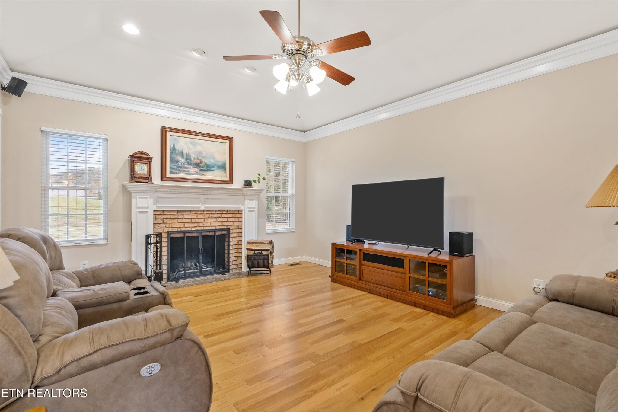 7613 Powderhorn Trail Townsend, TN 37882 - Photo 8 of 43 a living room with furniture and a flat screen tv