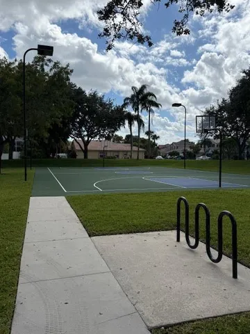 a view of outdoor space with garden