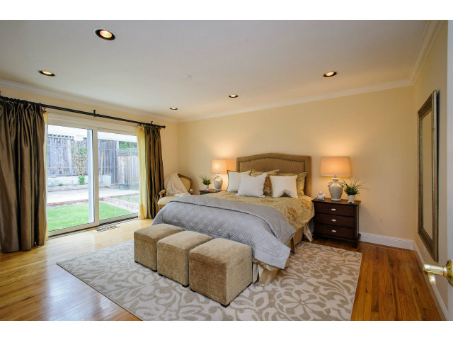 512 Princeton Road San Mateo, CA 94402 - Photo 13 of 13 a bedroom with a bed and wooden floor