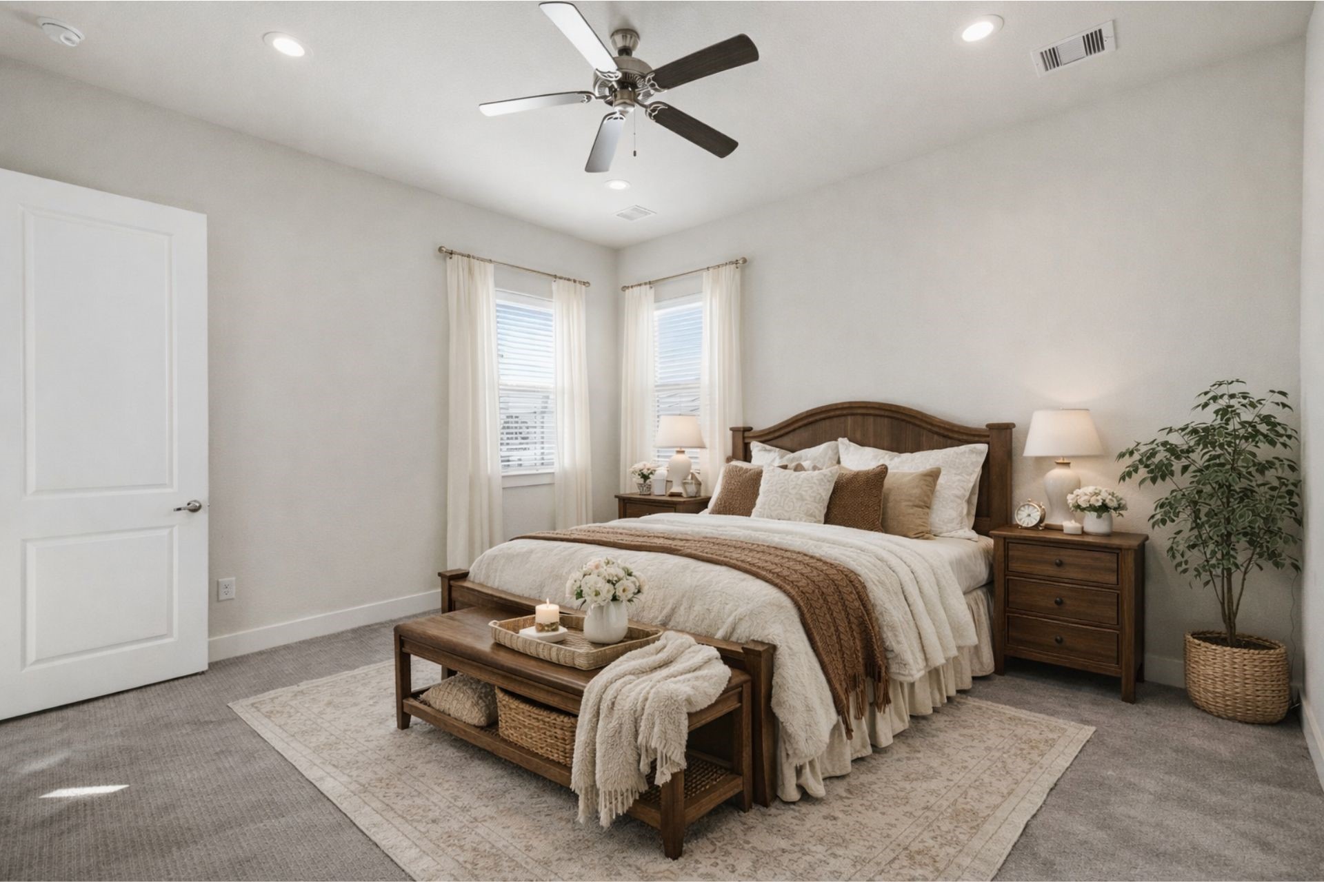 2948 Alice Street Houston, TX 77054 - Photo 13 of 24 a bedroom with a bed and a chandelier