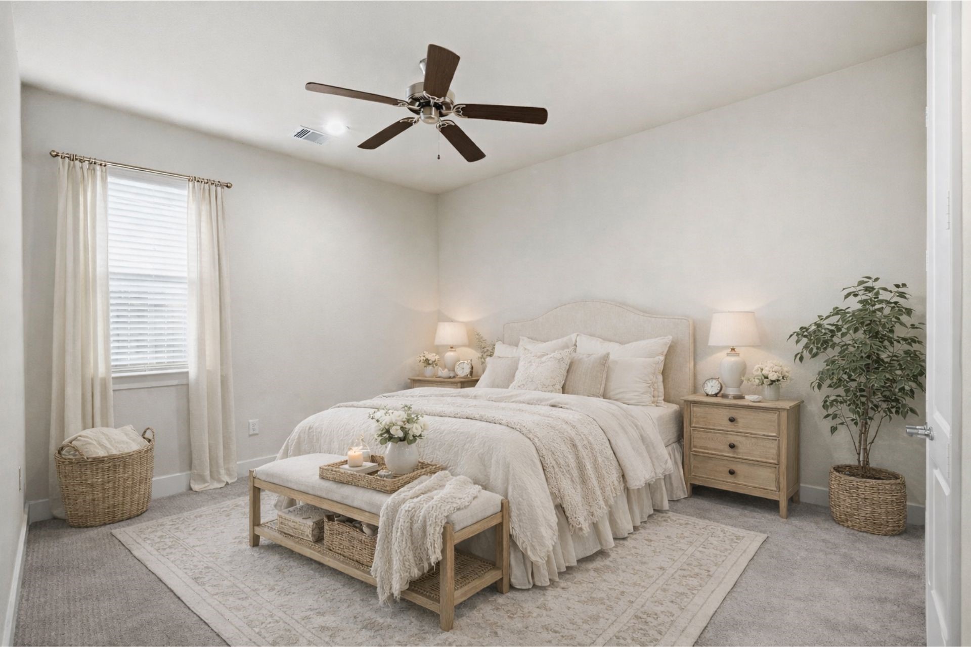 2948 Alice Street Houston, TX 77054 - Photo 4 of 24 a bedroom with a bed and a chandelier