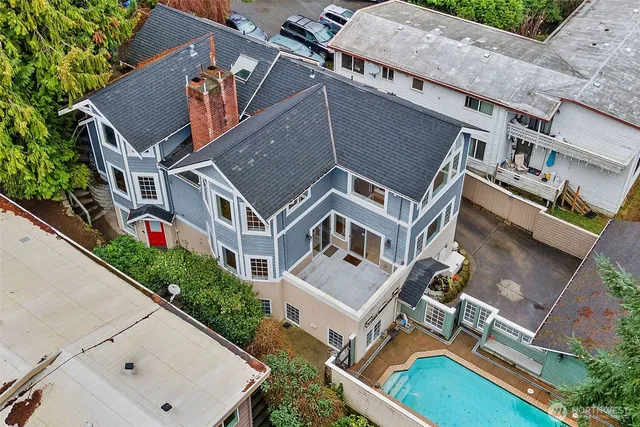a view of a house with a garage