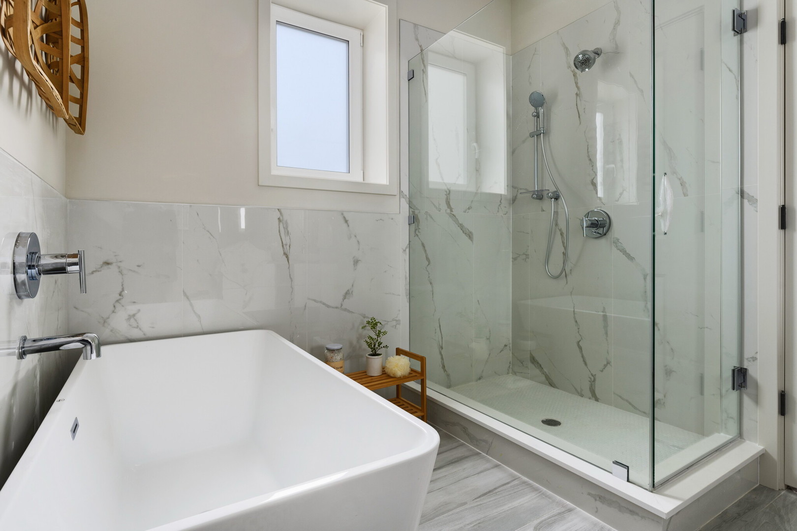 740 East Irving Park Road, Unit 3W Roselle, IL 60172 - Photo 12 of 15 a white bath tub sitting next to a shower