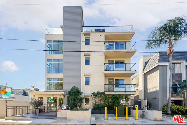 a front view of a building with street