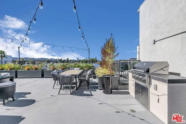 a kitchen with lots of counter top space