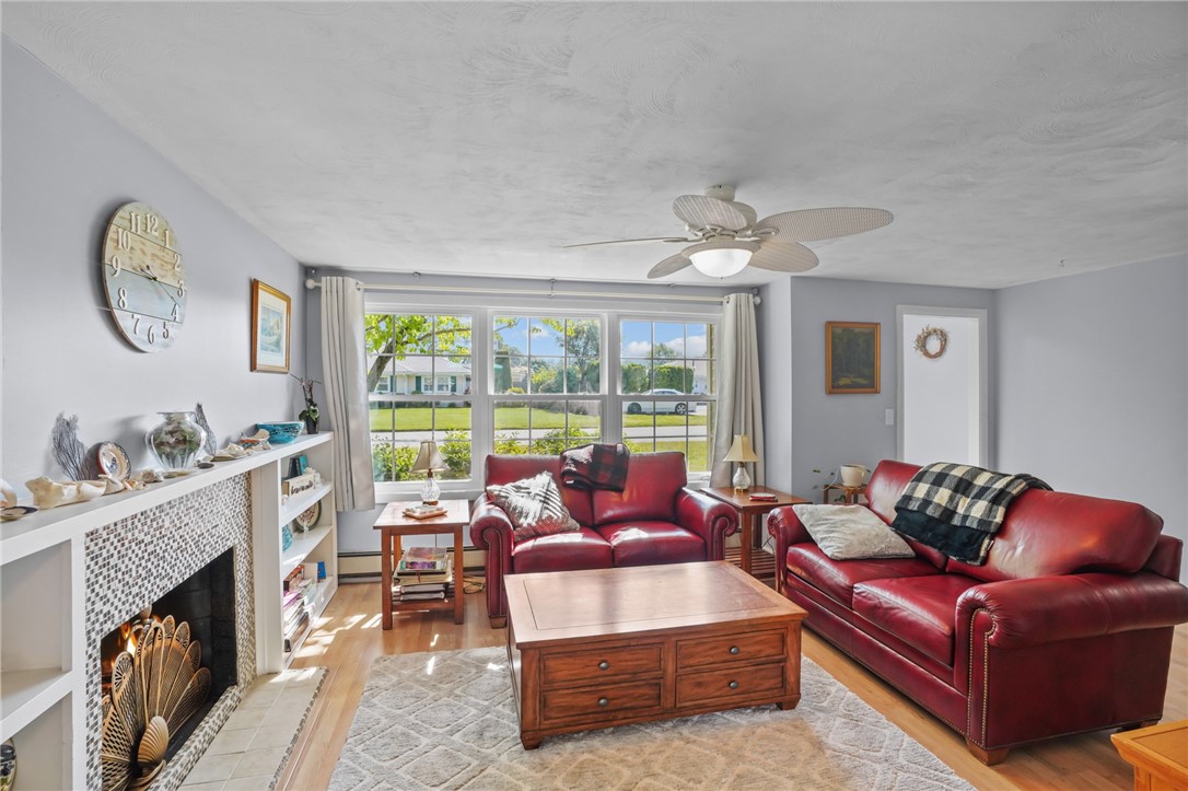 45 Honeysuckle Road Warwick, RI 02888 - Photo 4 of 36 Living room with fireplace and built-ins