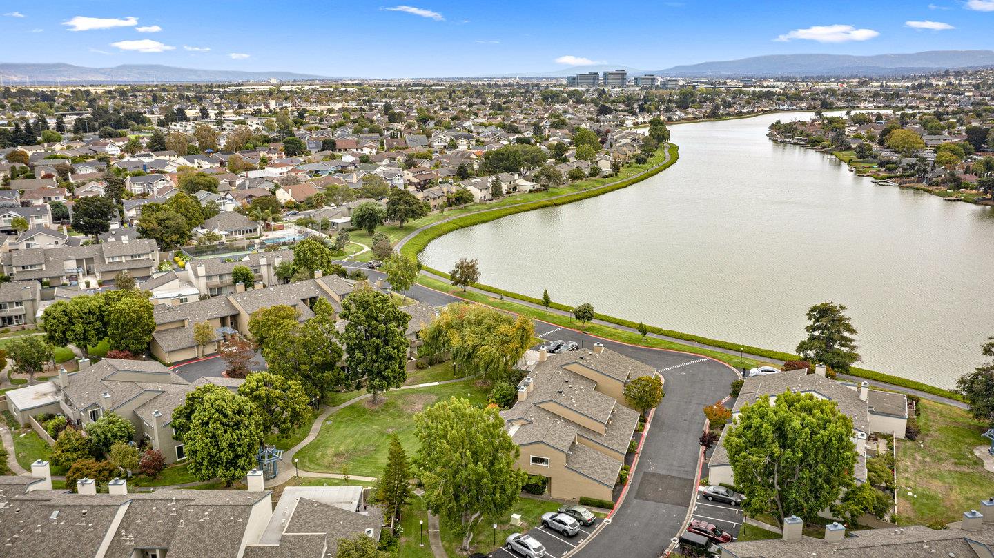 an aerial view of a city