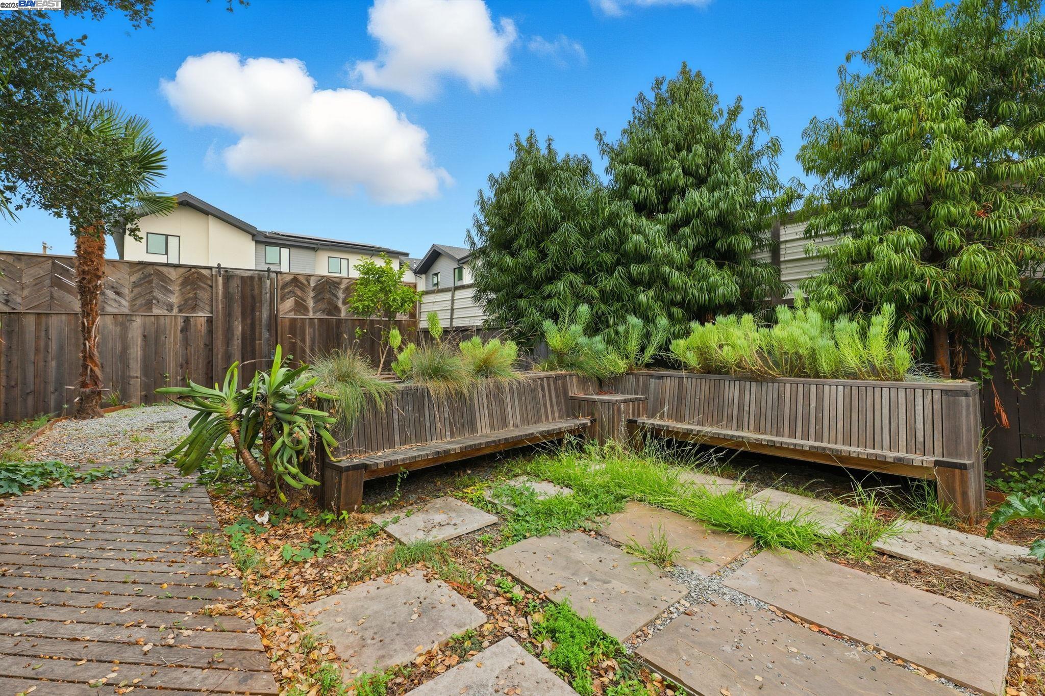 2417 Linden Street Oakland, CA 94607 - Photo 39 of 41 a view of a backyard with plants and a small yard