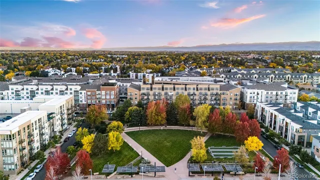 an aerial view of a city