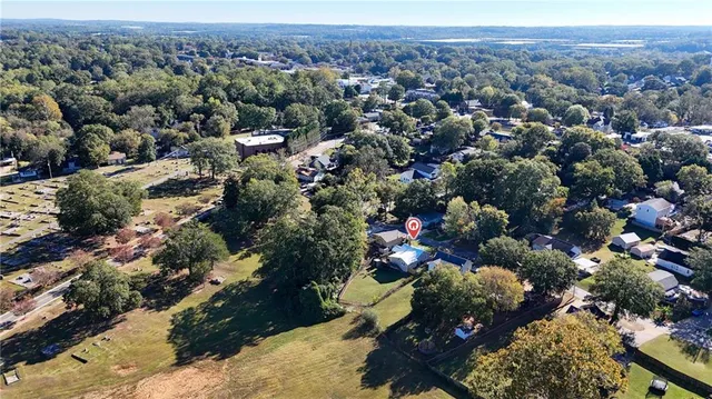an aerial view of multiple house