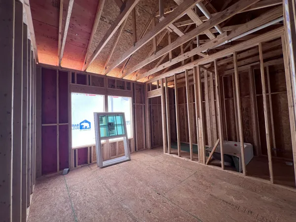 a view of a room with stairs