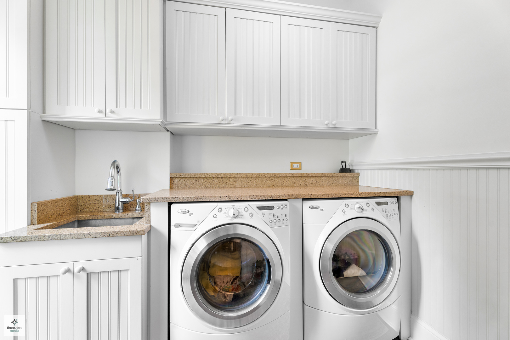 8010 Greenbriar Court Burr Ridge, IL 60527 - Photo 30 of 52 a utility room with sink dryer and washer