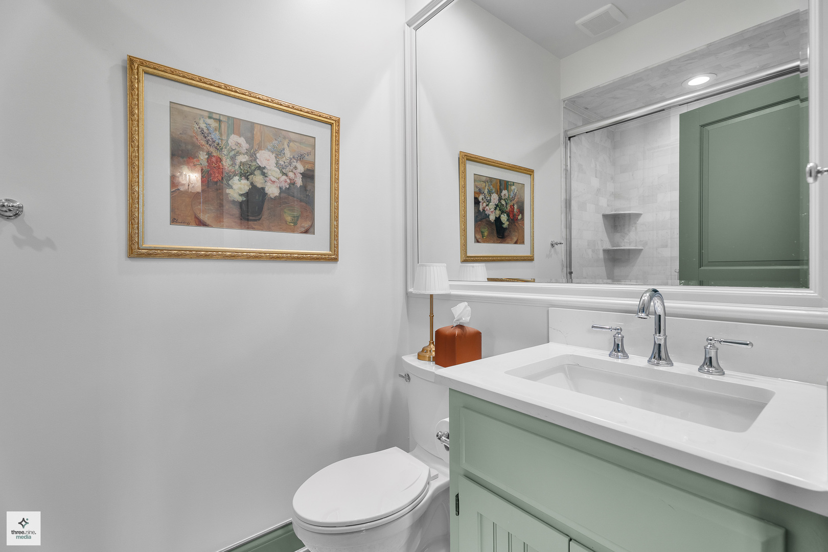 8010 Greenbriar Court Burr Ridge, IL 60527 - Photo 37 of 52 a bathroom with a toilet sink and mirror