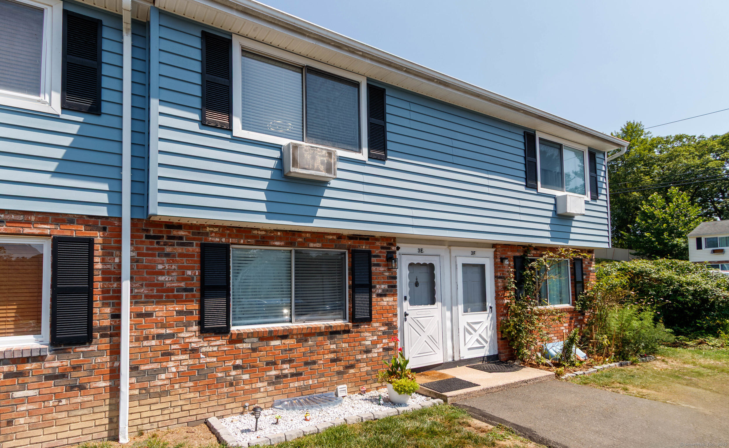 a front view of a house
