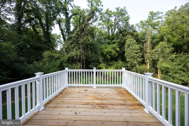 a view of deck and wooden floor