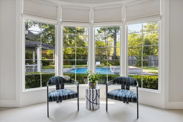 a living room filled with furniture and a potted plant
